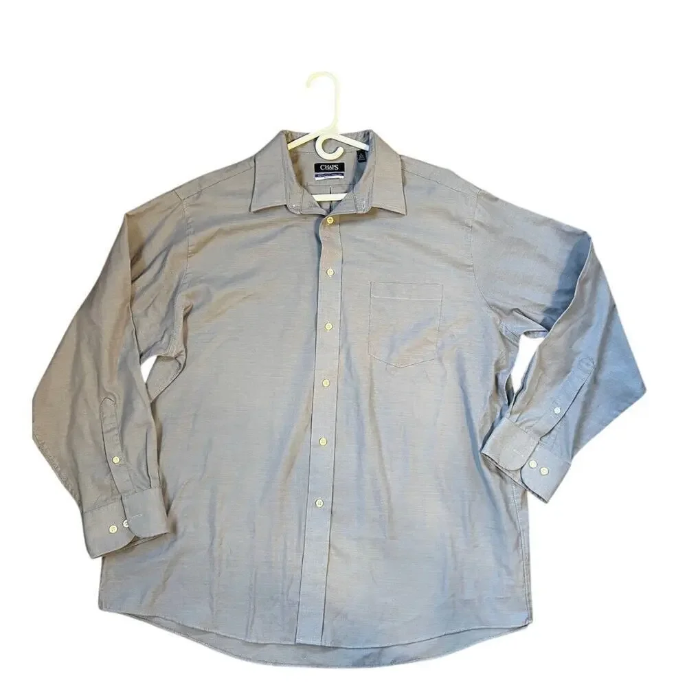 Chaps Regular Fit, Long sleeve, button down, casual shirt, men's size 18 34/35